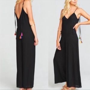 NWT Show Me Your Mumu Leila Tassel Jumpsuit ~ in Black